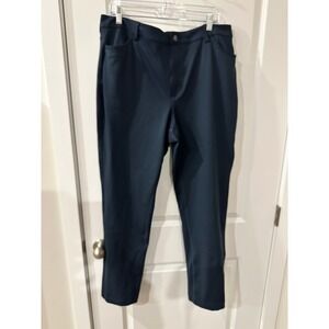 Duluth Trading Pants Navy Women's Size 18 Straight Leg Casual Stretch